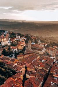 Preview wallpaper city, buildings, aerial view, roofs, houses