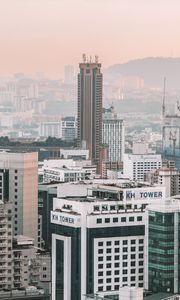 Preview wallpaper city, buildings, aerial view, architecture, kuala lumpur, malaysia
