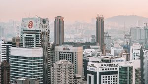 Preview wallpaper city, buildings, aerial view, architecture, kuala lumpur, malaysia