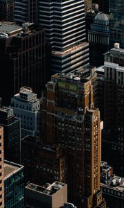 Preview wallpaper city, buildings, aerial view, architecture, new york