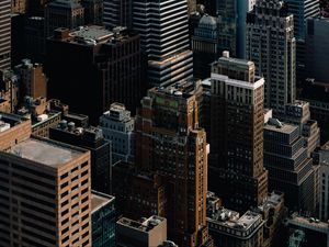 Preview wallpaper city, buildings, aerial view, architecture, new york