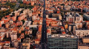 Preview wallpaper city, buildings, aerial view, cityscape, overview