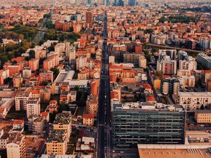 Preview wallpaper city, buildings, aerial view, cityscape, overview