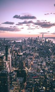 Preview wallpaper city, buildings, aerial view, metropolis, cityscape, new york