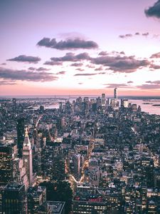 Preview wallpaper city, buildings, aerial view, metropolis, cityscape, new york