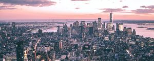 Preview wallpaper city, buildings, aerial view, metropolis, cityscape, new york