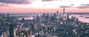 Preview wallpaper city, buildings, aerial view, metropolis, cityscape, new york