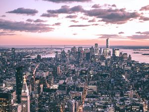 Preview wallpaper city, buildings, aerial view, metropolis, cityscape, new york