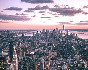 Preview wallpaper city, buildings, aerial view, metropolis, cityscape, new york