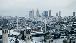 Preview wallpaper city, buildings, aerial view, architecture, istanbul, turkey