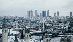 Preview wallpaper city, buildings, aerial view, architecture, istanbul, turkey