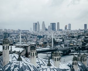 Preview wallpaper city, buildings, aerial view, architecture, istanbul, turkey