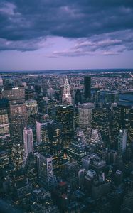 Preview wallpaper city, buildings, aerial view, architecture, cityscape, metropolis, new york