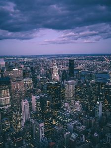 Preview wallpaper city, buildings, aerial view, architecture, cityscape, metropolis, new york