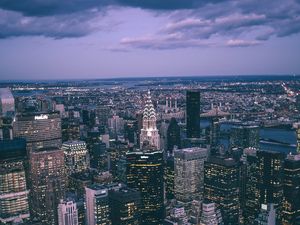 Preview wallpaper city, buildings, aerial view, architecture, cityscape, metropolis, new york