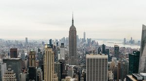 Preview wallpaper city, buildings, aerial view, new york