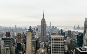 Preview wallpaper city, buildings, aerial view, new york