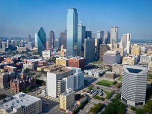 Preview wallpaper city, buildings, aerial view, cityscape