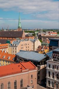 Preview wallpaper city, buildings, aerial view, roofs, architecture