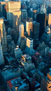 Preview wallpaper city, buildings, aerial view, cityscape, new york