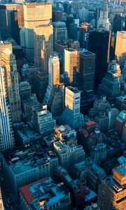 Preview wallpaper city, buildings, aerial view, cityscape, new york