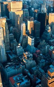 Preview wallpaper city, buildings, aerial view, cityscape, new york