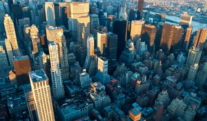 Preview wallpaper city, buildings, aerial view, cityscape, new york