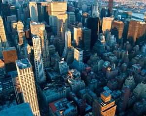 Preview wallpaper city, buildings, aerial view, cityscape, new york