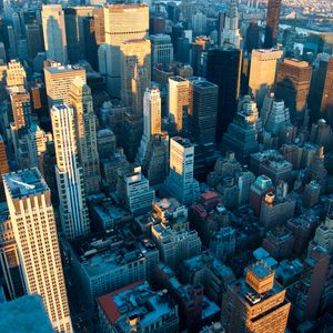 Preview wallpaper city, buildings, aerial view, cityscape, new york