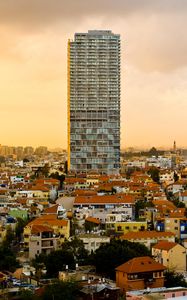 Preview wallpaper city, buildings, aerial view, roofs, cityscape