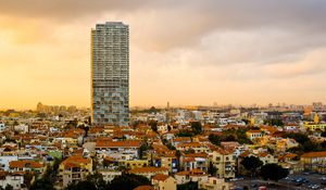 Preview wallpaper city, buildings, aerial view, roofs, cityscape