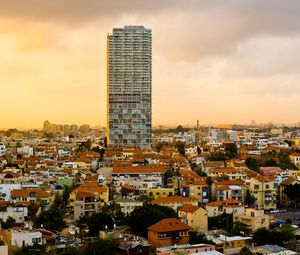 Preview wallpaper city, buildings, aerial view, roofs, cityscape