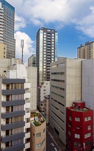 Preview wallpaper city, buildings, aerial view, architecture, road