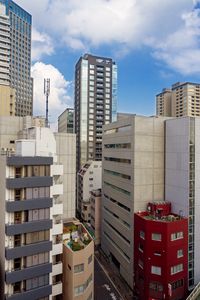 Preview wallpaper city, buildings, aerial view, architecture, road