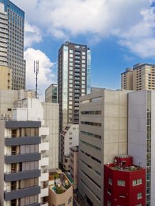 Preview wallpaper city, buildings, aerial view, architecture, road
