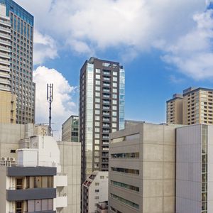 Preview wallpaper city, buildings, aerial view, architecture, road