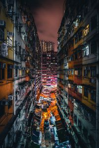 Preview wallpaper city, buildings, architecture, street, night, backlight