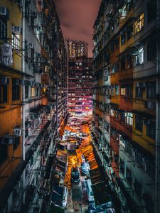 Preview wallpaper city, buildings, architecture, street, night, backlight