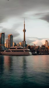 Preview wallpaper city, buildings, architecture, coast, water