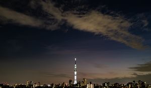 Preview wallpaper city, buildings, architecture, night, panorama