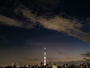 Preview wallpaper city, buildings, architecture, night, panorama