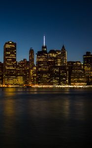 Preview wallpaper city, buildings, architecture, coast, manhattan, new york