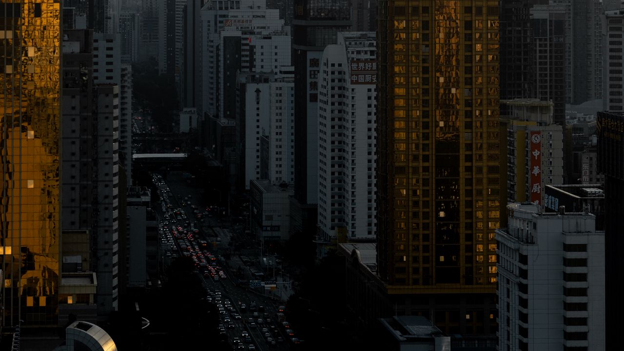 Wallpaper city, buildings, architecture, skyscrapers, road