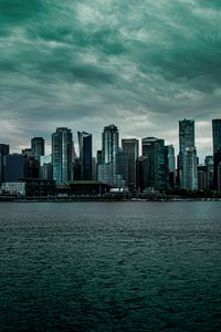 Preview wallpaper city, buildings, architecture, modern, water