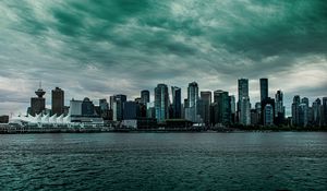 Preview wallpaper city, buildings, architecture, modern, water