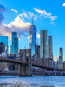 Preview wallpaper city, buildings, architecture, modern, bridge