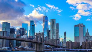 Preview wallpaper city, buildings, architecture, modern, bridge