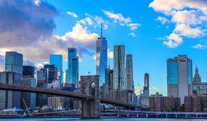 Preview wallpaper city, buildings, architecture, modern, bridge
