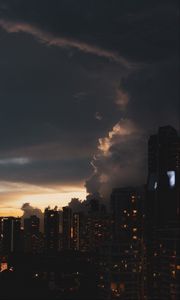 Preview wallpaper city, buildings, architecture, skyscrapers, evening