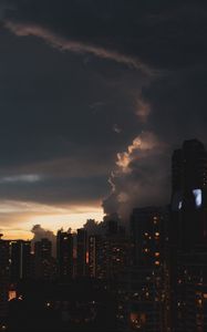 Preview wallpaper city, buildings, architecture, skyscrapers, evening